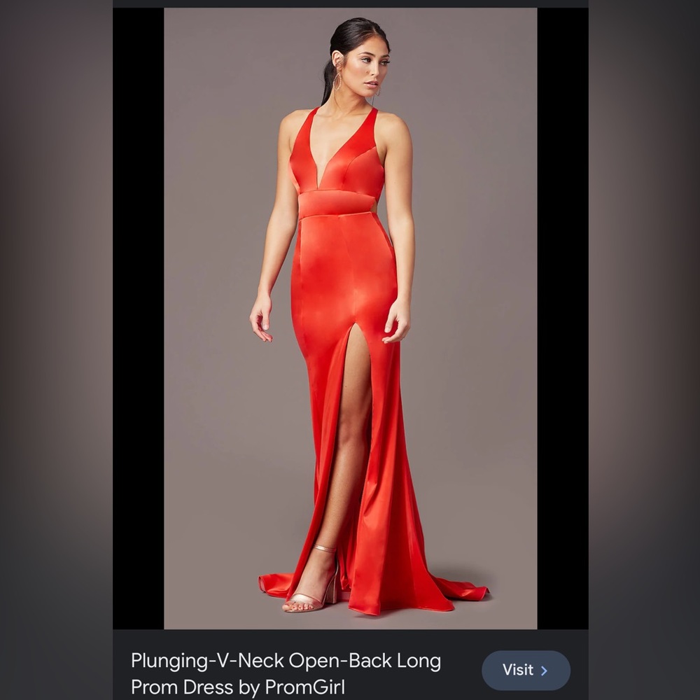 Long Gown Prom Dress Open Back size 16 NWT Strappy-Open-Back Long Prom Dress